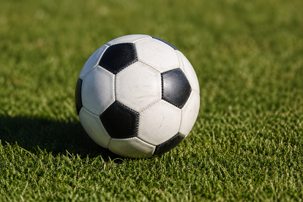 Ouderwetse voetbal op gras