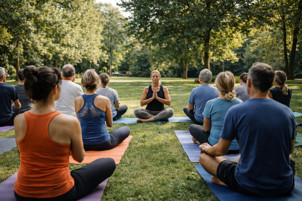 yoga in het park uithilversum yoga in het park uithilversum