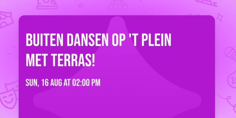 ☀️ Buiten dansen op ’t plein met terras! 💃🕺🥙☕ — Uitgaan in Hilversum