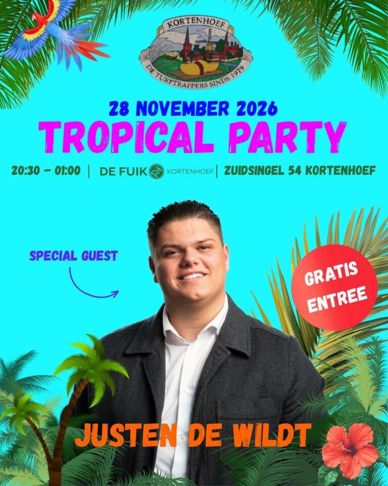 Tropical Party met Justen de Wildt 🌴🏝️ — festival in Hilversum