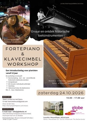Workshop fortepiano & klavecimbel vol.3 in Hilversum