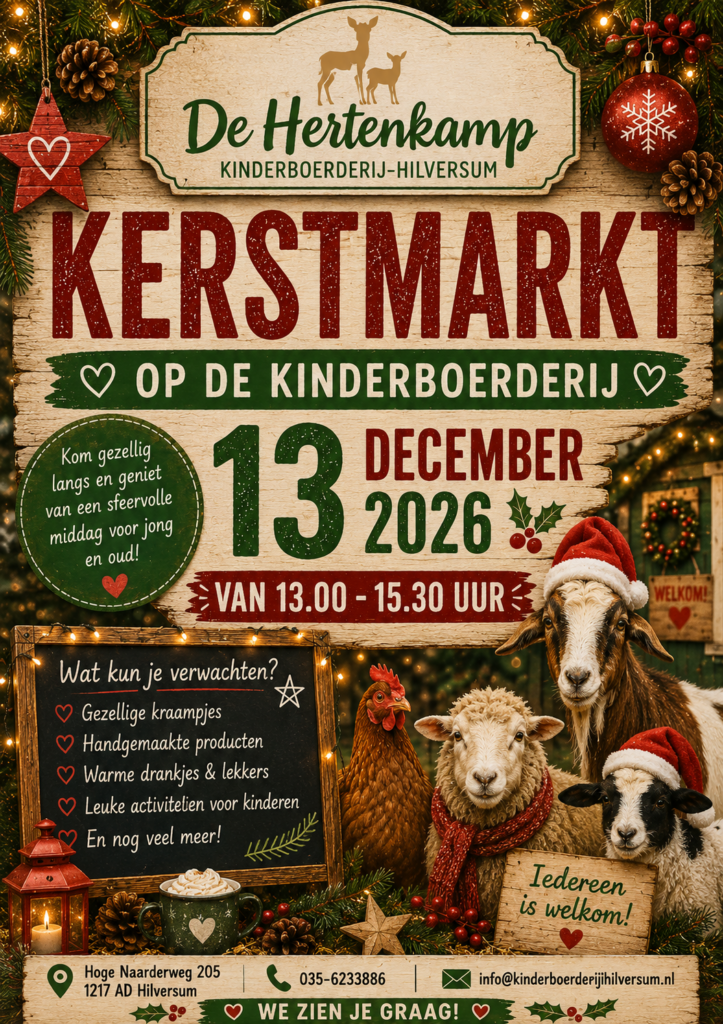 Kerstmarkt kinderboerderij De Hertenkamp in Hilversum
